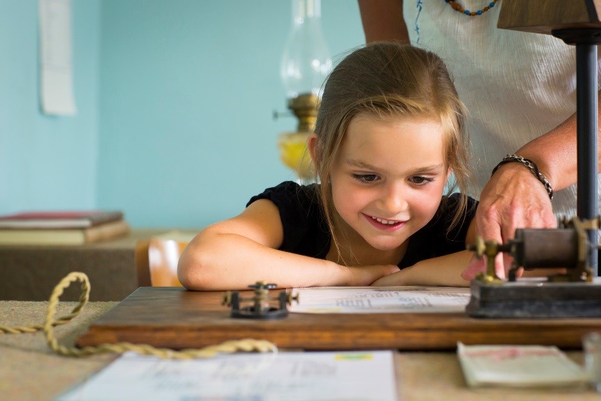 Children of all ages can check out the telegraph at Fort Battleford