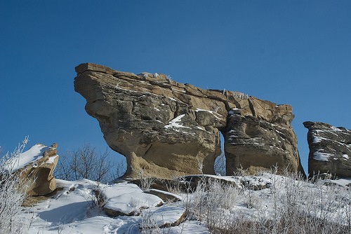 La Roche Percee Provincial Historic Site & Short Creek Cairn