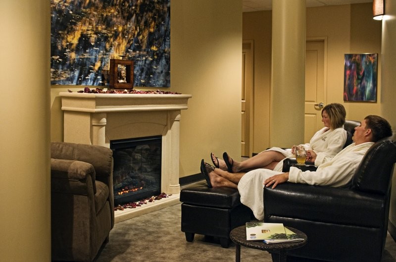 Spa Lobby. Immerse yourself in the serene Salacia Spa, a premiere destination spa.